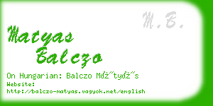 matyas balczo business card